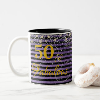 Tasse 2 Couleurs Anniversaire de 50 perles fabuleuses de diamants v