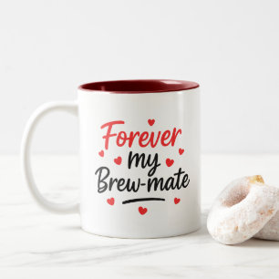 Tasse 2 Couleurs Anniversaire de l'amitié/mariage des couples