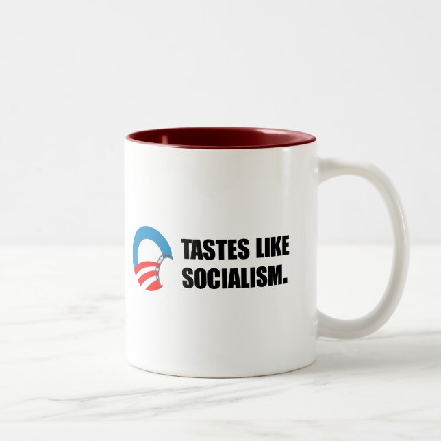 Tasse 2 Couleurs Anti-Obama Bumpersticker - les goûts aiment le (Droit)