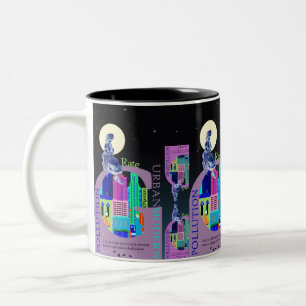 Tasse 2 Couleurs Aperçu de la vie urbaine