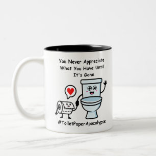 Tasse 2 Couleurs Apocalypse Pénurie De Papier Toilette Cadeau