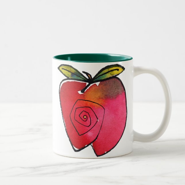 Tasse 2 Couleurs Apple lunatique attaquent (Droit)