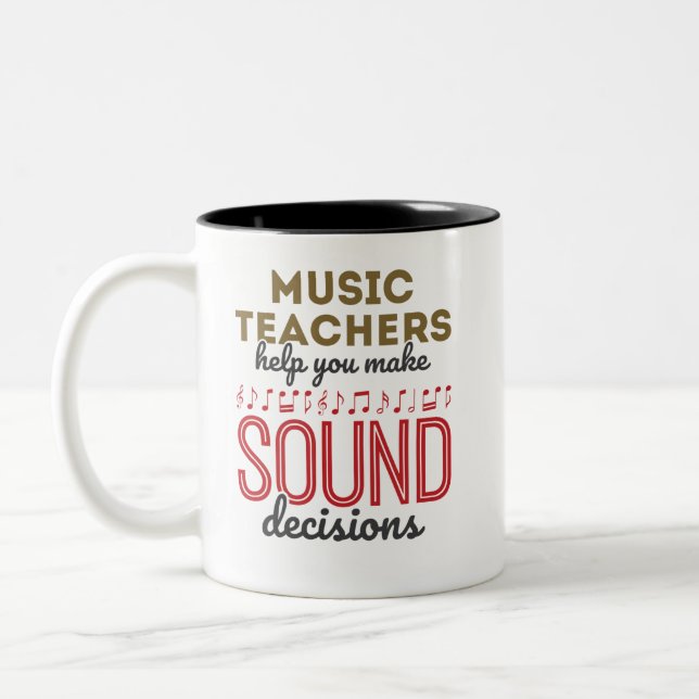 Tasse 2 Couleurs Appréciation de l'enseignant de musique Cadeau déc (Gauche)