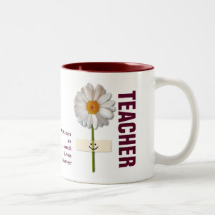 Tasse 2 Couleurs Appréciation de l'enseignant Sourire Daisy Cadeau