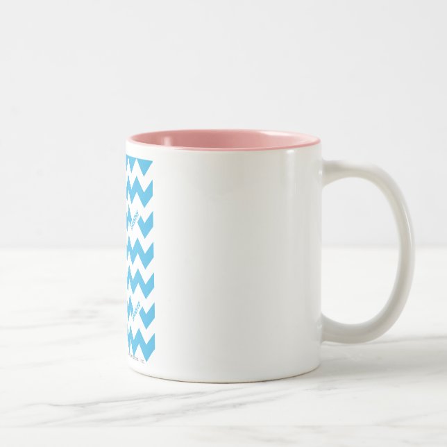 Tasse 2 Couleurs Aqua de zigzag (Droit)