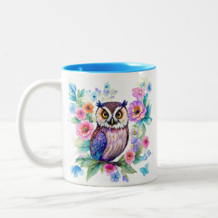 Tasse 2 Couleurs Aquarelle artistique florale