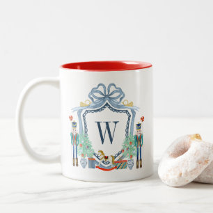 Tasse 2 Couleurs Aquarelle Casse-monogramme Noël
