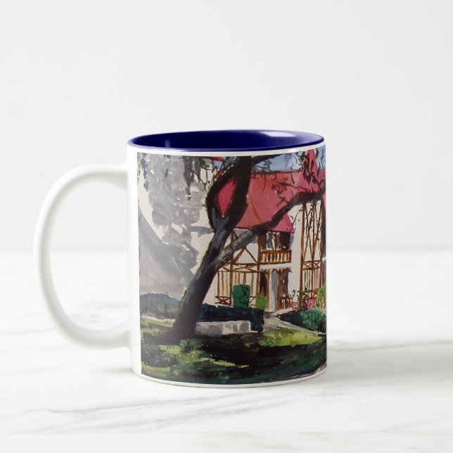 Tasse 2 Couleurs Aquarelle de logement de Stephen (Gauche)