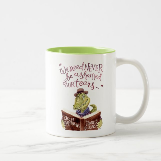 Tasse 2 Couleurs Aquarelle de motivation Croc de citation de (Droit)