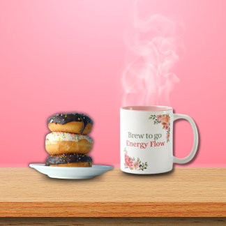 Tasse 2 Couleurs Aquarelle Florale Brûler pour aller flux d'énergie
