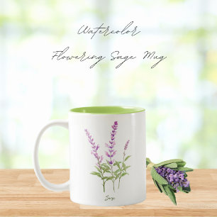 Tasse 2 Couleurs Aquarelle Herbe d'armature