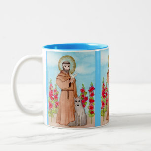 Tasse 2 Couleurs Aquarelle St. Francis