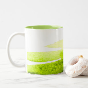 Tasse 2 Couleurs Aquarelle vert citron vert