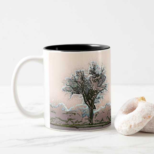 TASSE 2 COULEURS ARBRE (Avec donut)