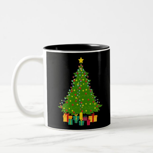 Tasse 2 Couleurs Arbre de Noël (Gauche)