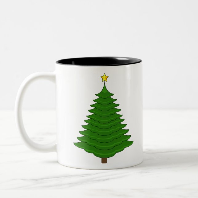 Tasse 2 Couleurs Arbre de Noël 40 (Gauche)