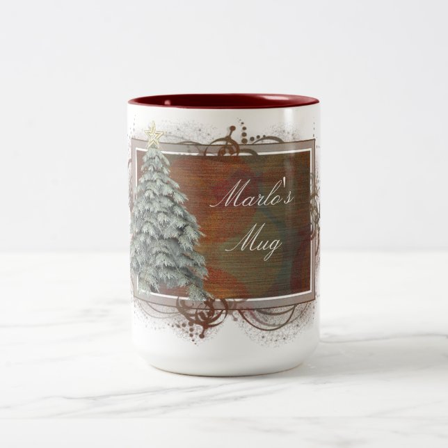Tasse 2 Couleurs Arbre de Noël Design 1 - Musique (Centre)