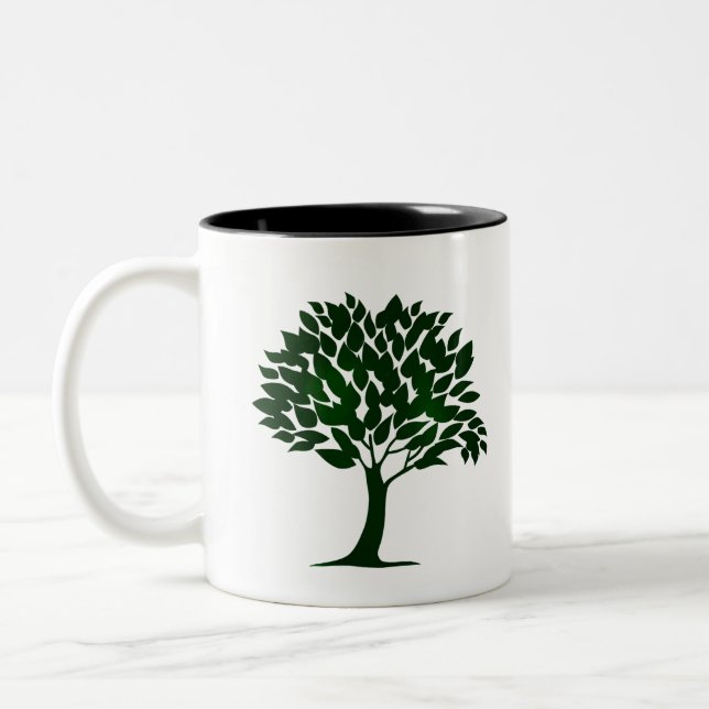Tasse 2 Couleurs "Arbre de vie" rustique (Gauche)