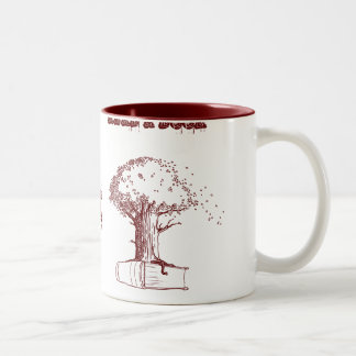 Tasse 2 Couleurs Arbre et un livre