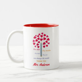Tasse 2 Couleurs Arbre grand crayon / Appréciation de l'enseignant
