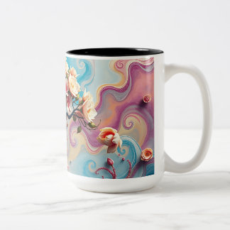 Tasse 2 Couleurs Arbre surréel avec fleurs florissantes