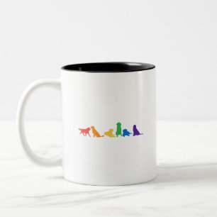 Tasse 2 Couleurs Arc arc-en-ciel Golden Retriever