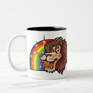 Tasse 2 Couleurs Arc en ciel des années 1980 avec Lion Leo