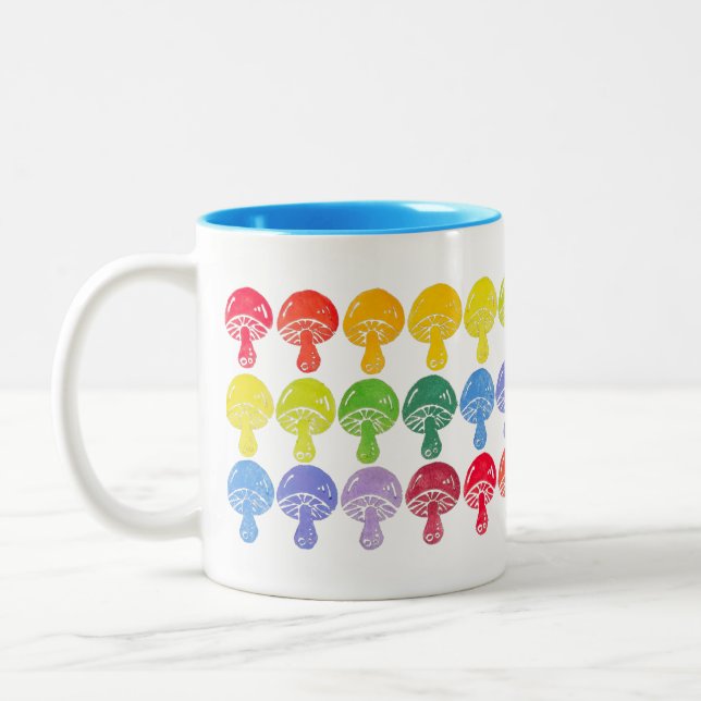 Tasse 2 Couleurs Arc-en-ciel Musique bleu intérieur (Gauche)