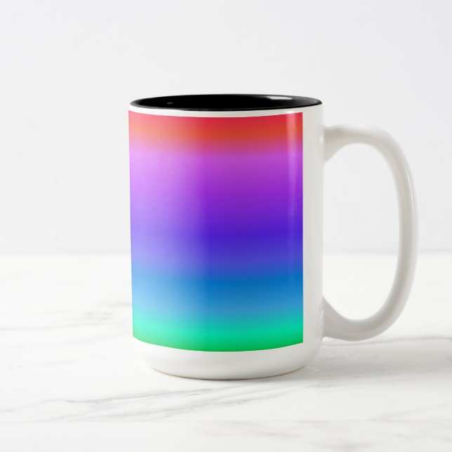 Tasse 2 Couleurs Arc-en-ciel Pastel lumineux (Droit)