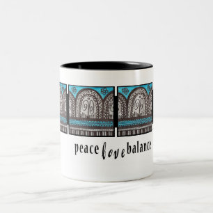 Tasse 2 Couleurs Arches turquoise et argentée d'inspiration égyptie