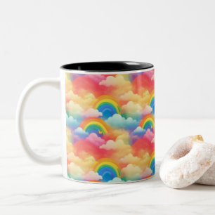 Tasse 2 Couleurs Arcs-en-ciel et nuages
