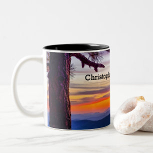Tasse 2 Couleurs Arizona Sunset Pine Tree Mounts Vue Pittoresque