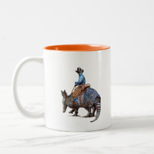 Tasse 2 Couleurs Armadillo Cowboy ou Broncodillo