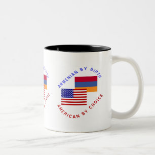 Tasse 2 Couleurs Arménien de naissance, Américain par choix