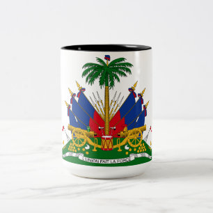 Tasse 2 Couleurs Armoiries haïtiennes (Haïti)