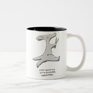 Tasse 2 Couleurs arrêtez le fonctionnement avec des ciseaux,