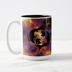 Tasse 2 Couleurs Art de la galaxie du zodiaque Poissons – Horoscope