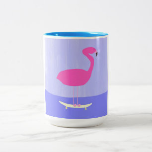 Tasse 2 Couleurs art de la peinture flamingo