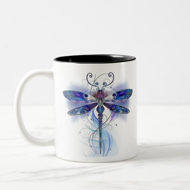 Tasse 2 Couleurs art des dragonistes de couleur d'eau (Gauche)