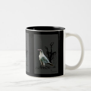 Tasse 2 Couleurs Art faunique Rare White Raven