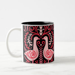 Tasse 2 Couleurs Art folklorique V.01 
