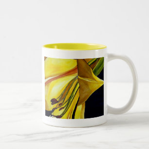 Tasse 2 Couleurs Art original de Lys doré jaune