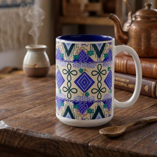 Tasse 2 Couleurs Art populaire bohème
