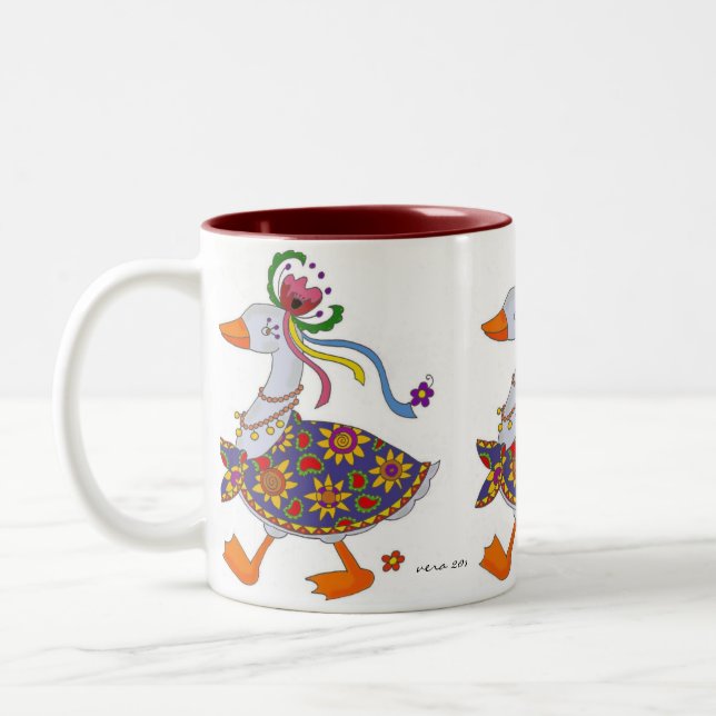 Tasse 2 Couleurs Art populaire d'Ukrainien d'oie de partie (Gauche)