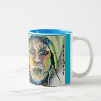 Tasse 2 Couleurs Art rocailleux d'original de visage de jungle
