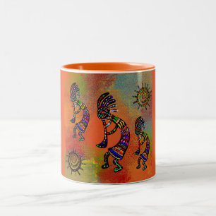 TASSE 2 COULEURS ART SOUTHWEST KOKOPELLI     