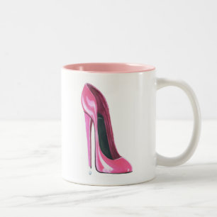 Tasse 2 Couleurs Art stylet rose de chaussure