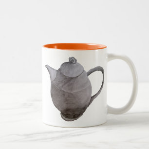 Tasse 2 Couleurs Art théière illustration art cuisine