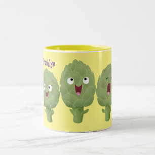 Tasse 2 Couleurs Artichauts chantants mignons dessin animé végétal