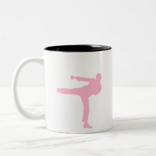 Tasse 2 Couleurs Arts martiaux rose-clair